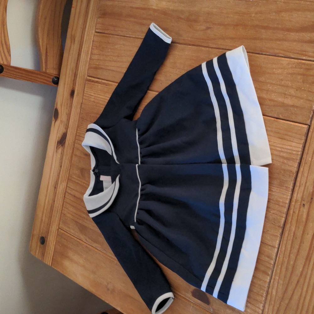 2 Piece Bonnie Baby Navy and White Sailor Dress and Jacket, 24 months
